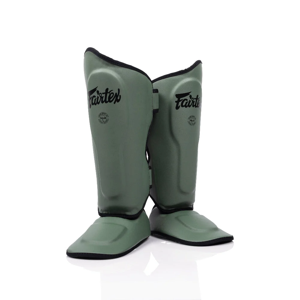 Fairtex SP9 Active Duty Защита Голени Тайский Бокс Оливково-Зелёный
