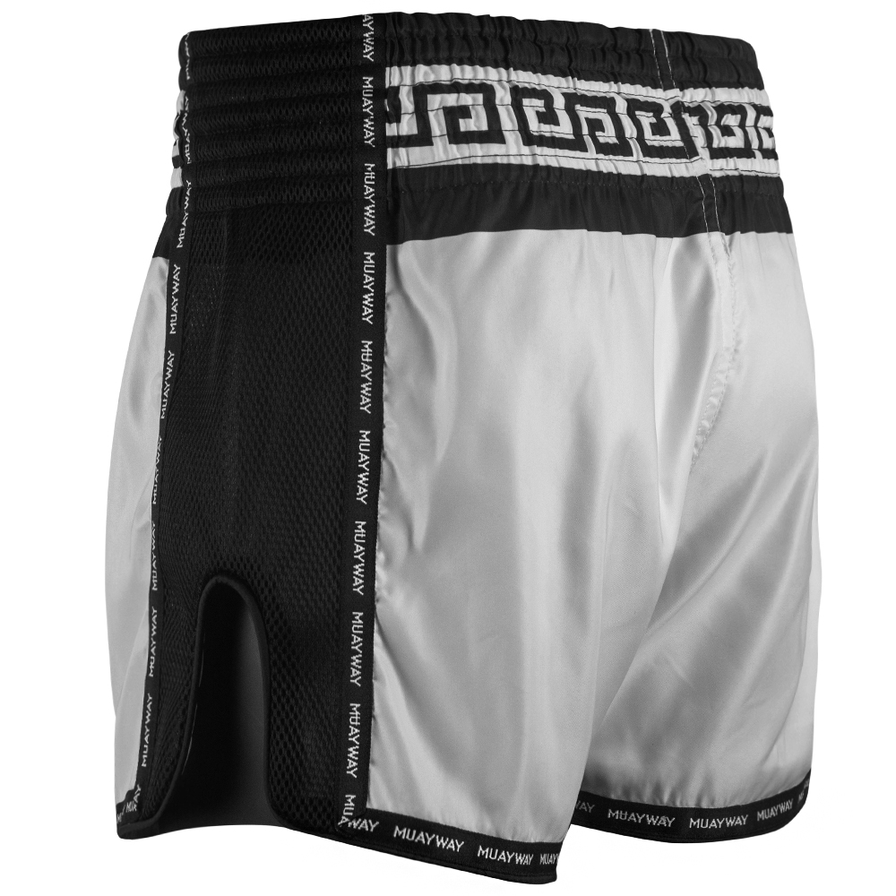 Muayway "Meander" Шорты Тайский Бокс Белые 