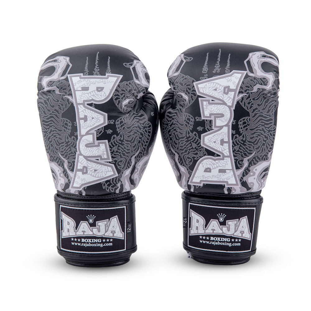 Raja Boxing Боксерские Перчатки Тайский Бокс "Yant" Черные