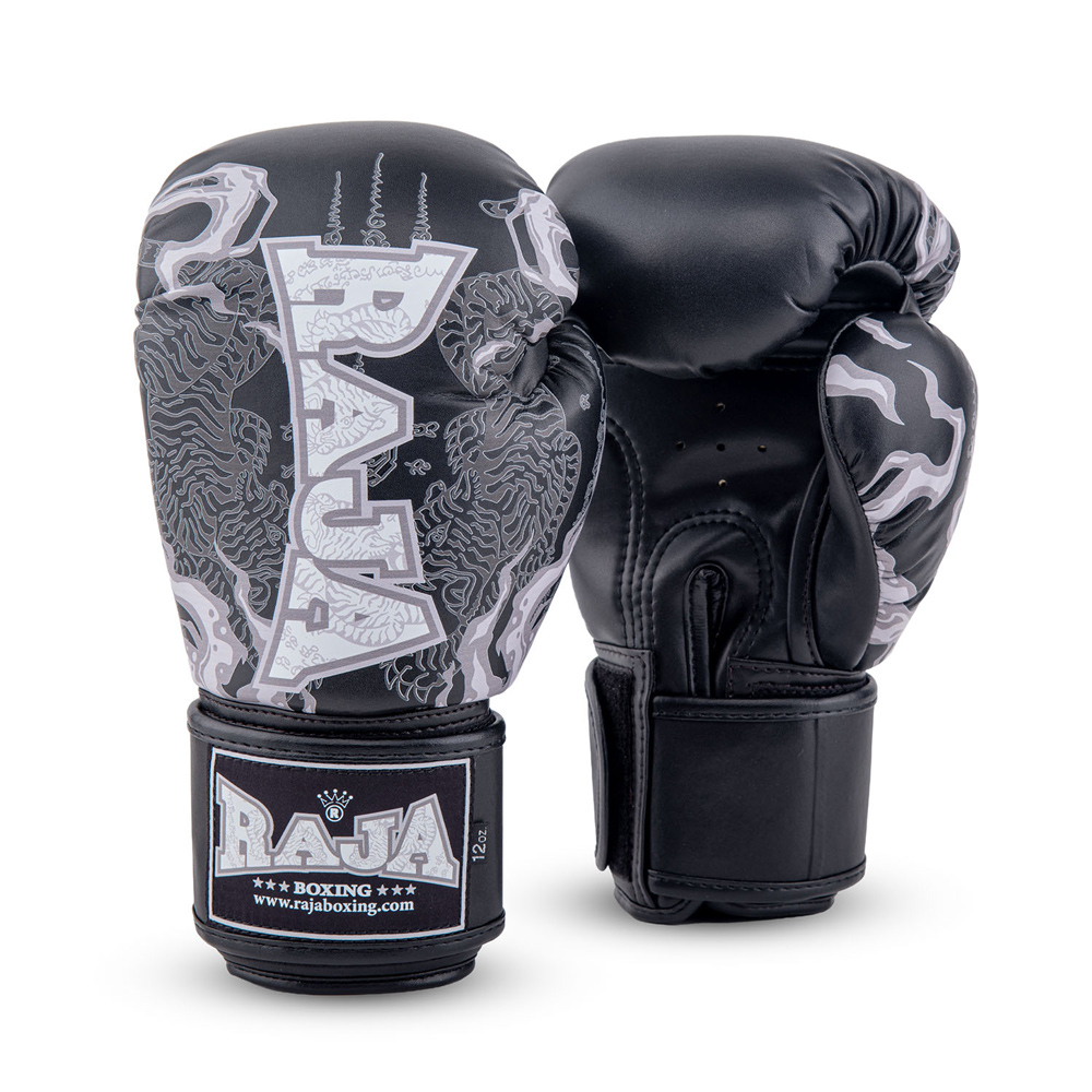 Raja Boxing Боксерские Перчатки Тайский Бокс "Yant" Черные
