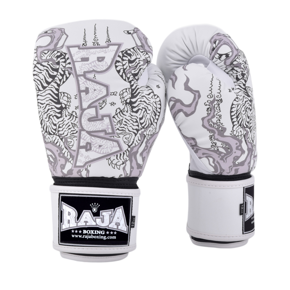 Raja Boxing Боксерские Перчатки Тайский Бокс "Yant" Белые