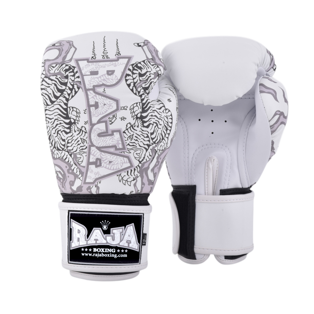 Raja Boxing Боксерские Перчатки Тайский Бокс "Yant" Белые