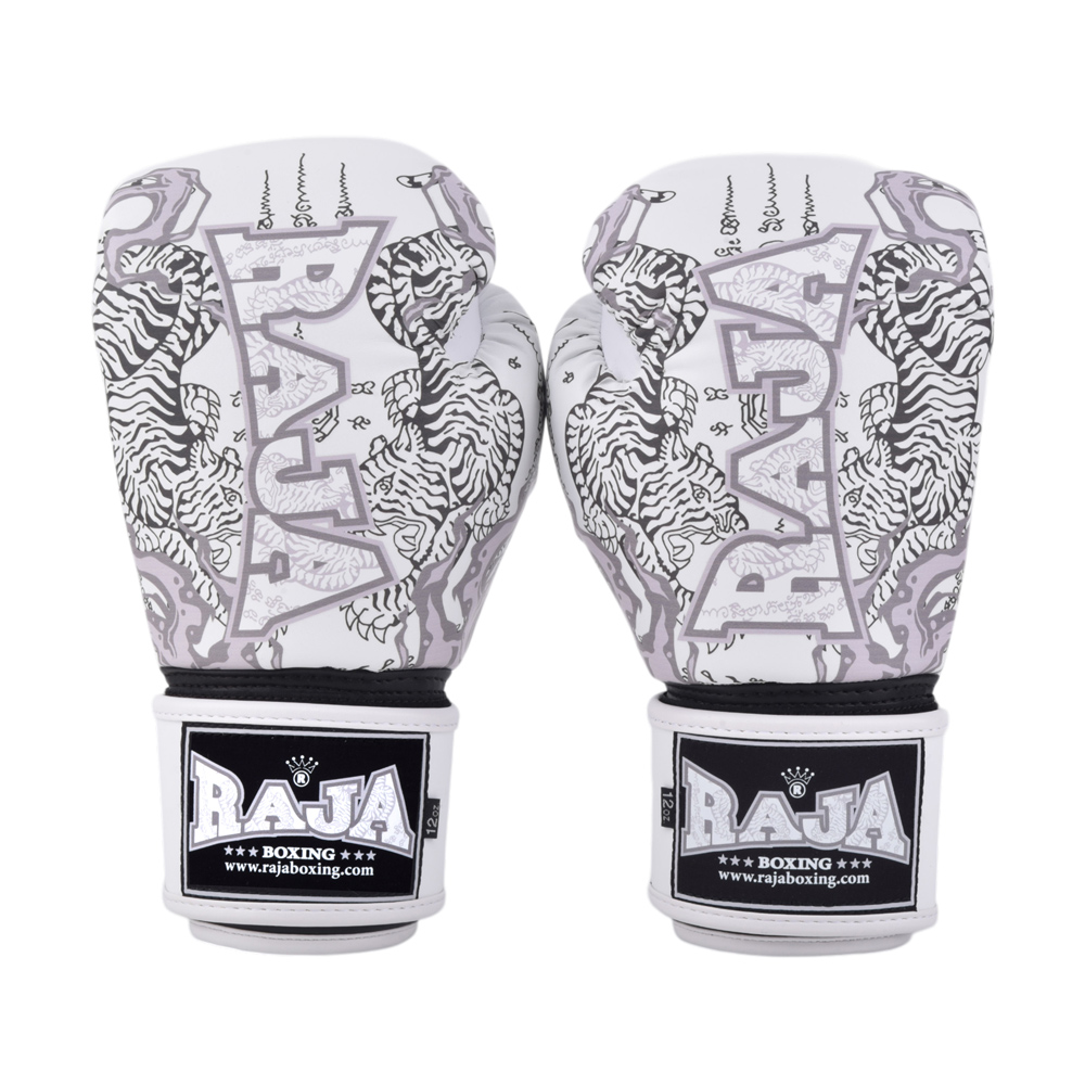 Raja Boxing Боксерские Перчатки Тайский Бокс "Yant" Белые