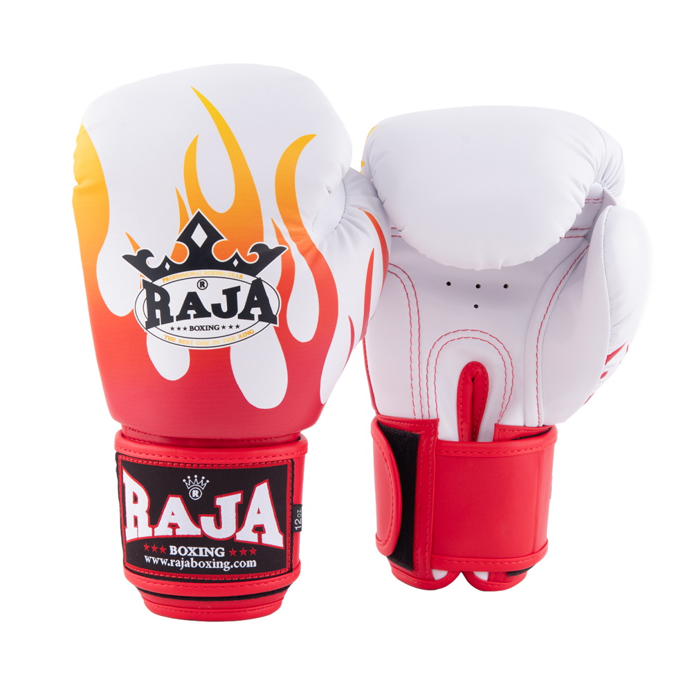Raja Boxing Боксерские Перчатки Тайский Бокс "Spitfier" Белые 