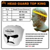 Top King TKHGEC-LV Боксерский Шлем Тайский Бокс "Extra Coverage" Белый
