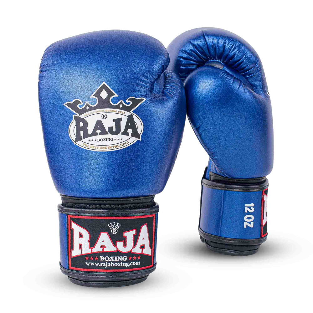 Raja Boxing "Metallic" Боксерские Перчатки Тайский Бокс  Синие