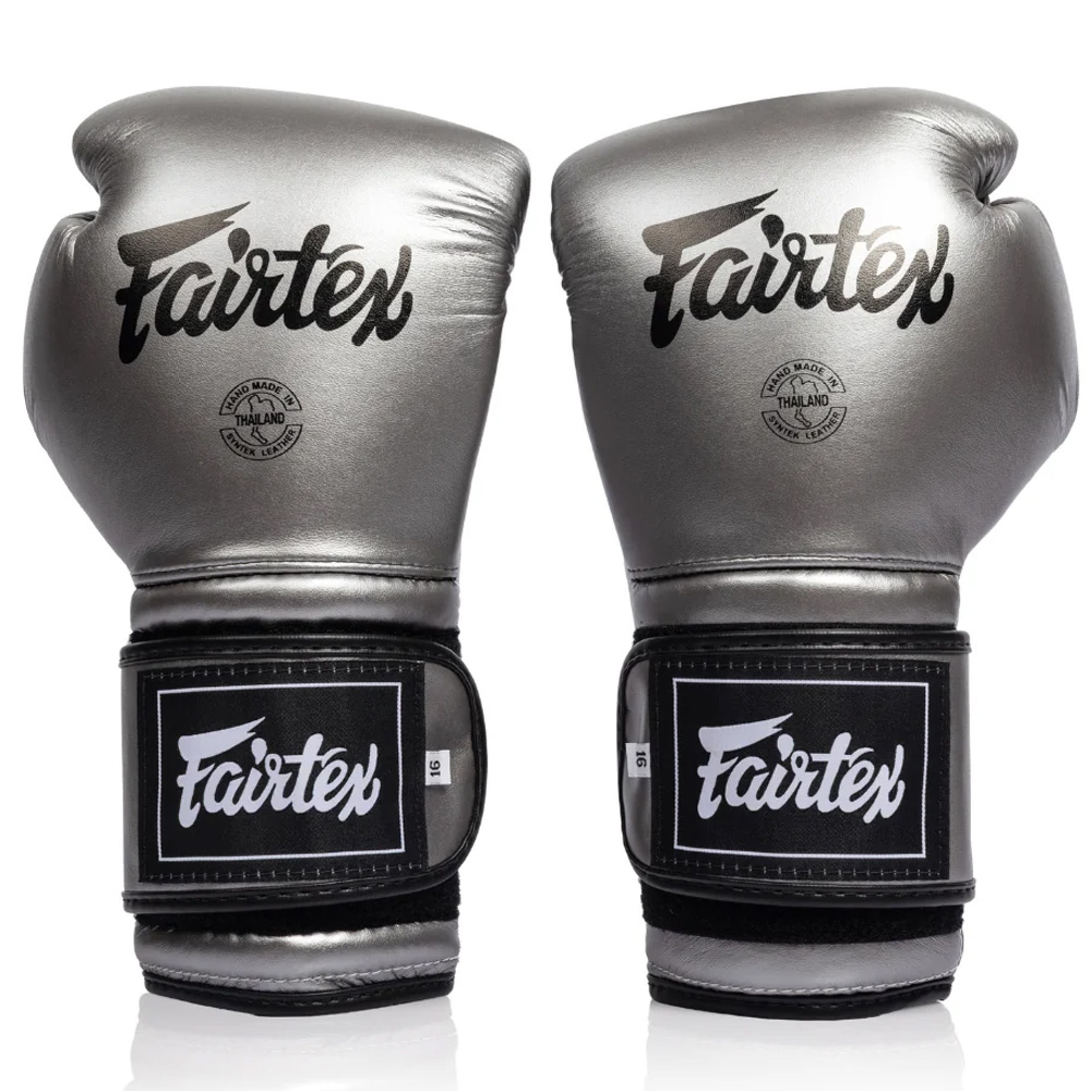 Fairtex BGV9C-Plus Боксерские Перчатки Мексиканский Стиль Gun Metallic