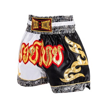 Thaiboxing Тайские Шорты Тайский Бокс Черно-Белые 