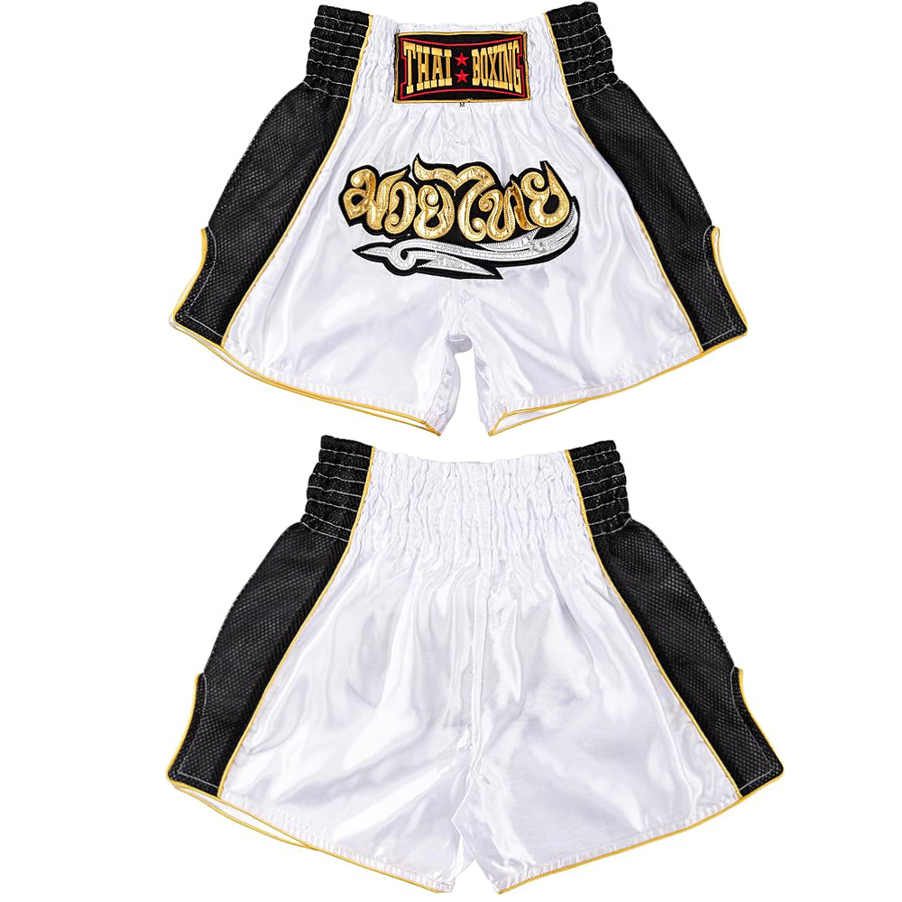 Thaiboxing Тайские Шорты Тайский Бокс «Retro» Белые