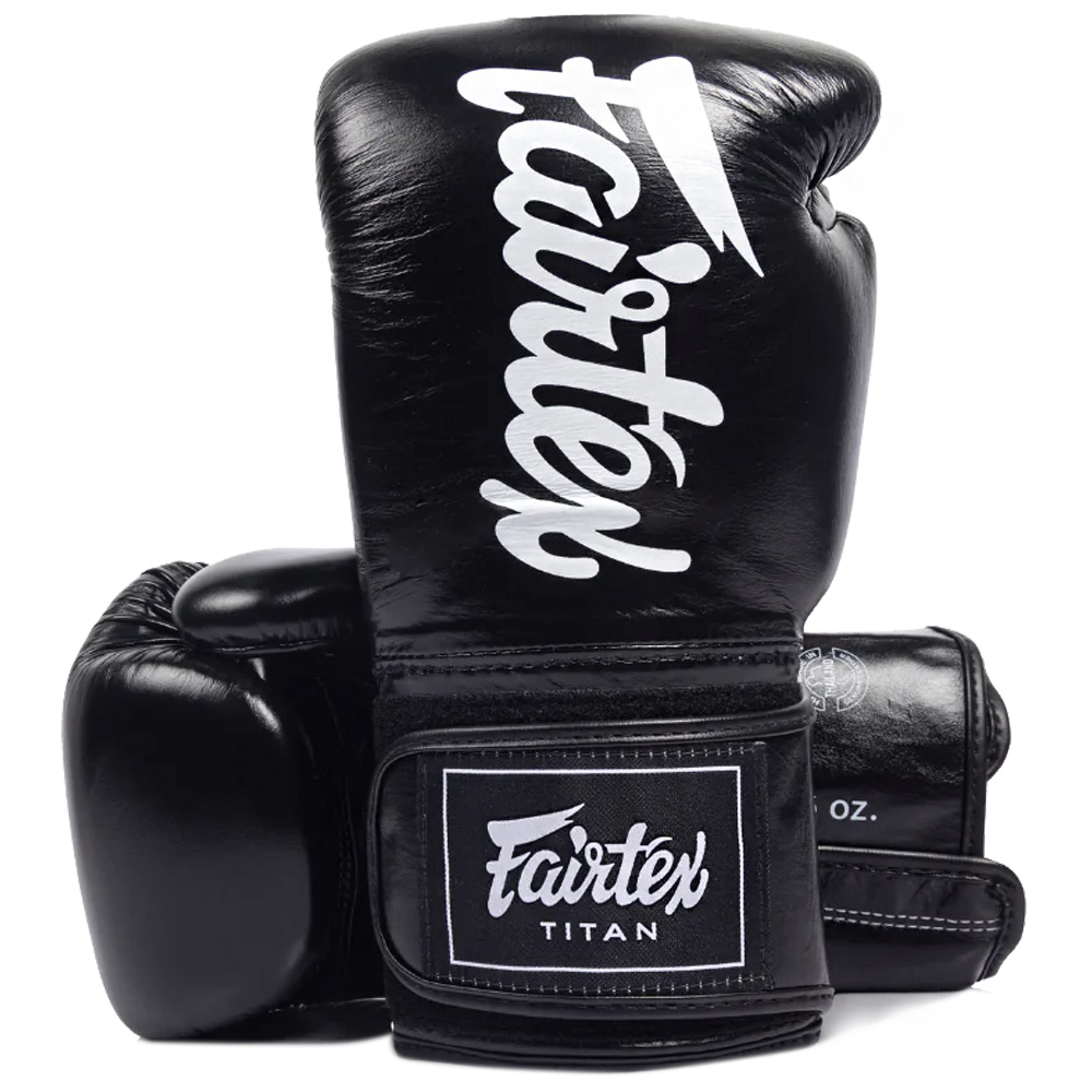 Fairtex "Titan" Боксерские Перчатки Тайский Бокс Черные