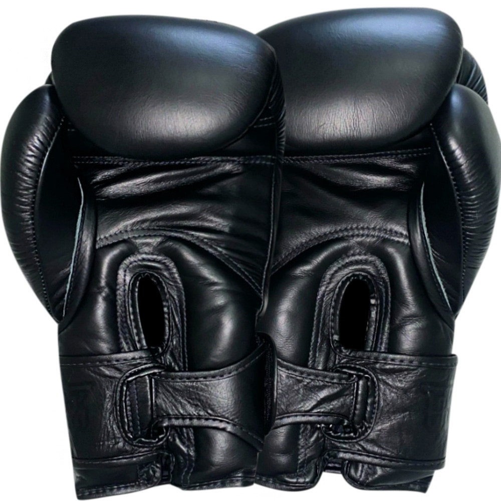 Top King "Double Lock Air" Боксерские Перчатки Тайский Бокс Черные