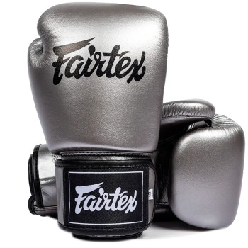 Fairtex BGV1C-PLUS "Liquid Steel" Боксерские Перчатки Тайский Бокс Gun Metallic