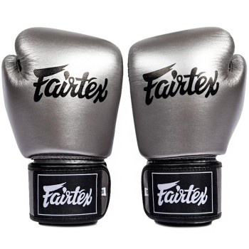 Fairtex BGV1C-PLUS "Liquid Steel" Боксерские Перчатки Тайский Бокс Gun Metallic