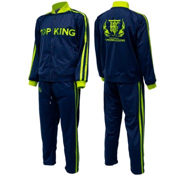 Top King TKTRS-011 Тренировочный Костюм Тайский Бокс Синий с Зеленым