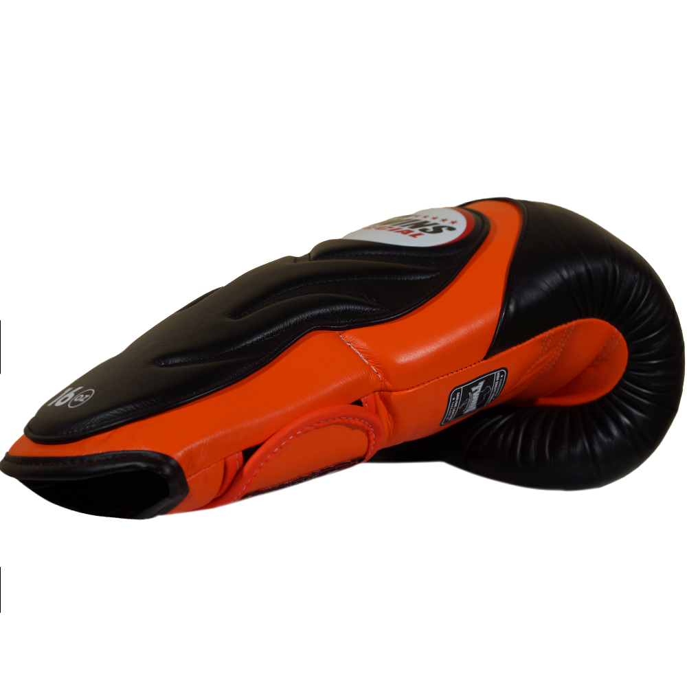 Twins Special BGVL6 Боксерские Перчатки Тайский Бокс Черно-Оранжевые 