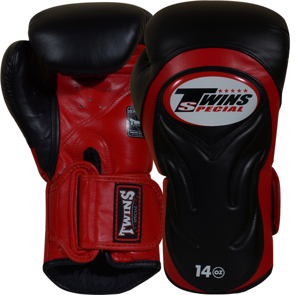 Twins Special BGVL6 Боксерские Перчатки Тайский Бокс Черно-Красные
