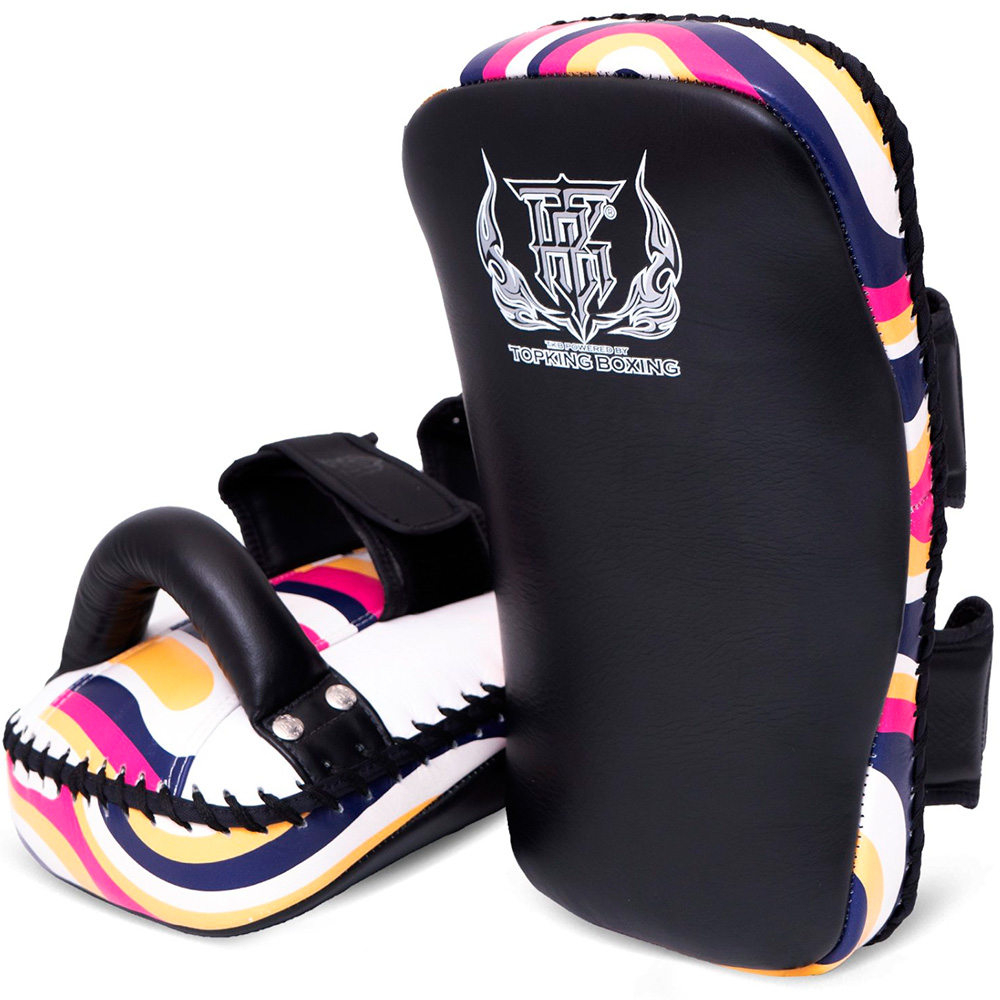 Top King TKKPL-CV "Lava" Тайские Пады Изогнутые Тайский Бокс Розовый