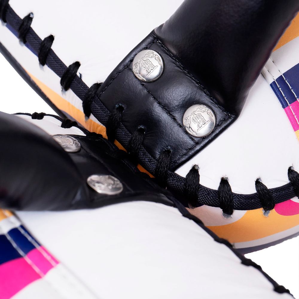 Top King TKKPL-CV "Lava" Тайские Пады Изогнутые Тайский Бокс Розовый