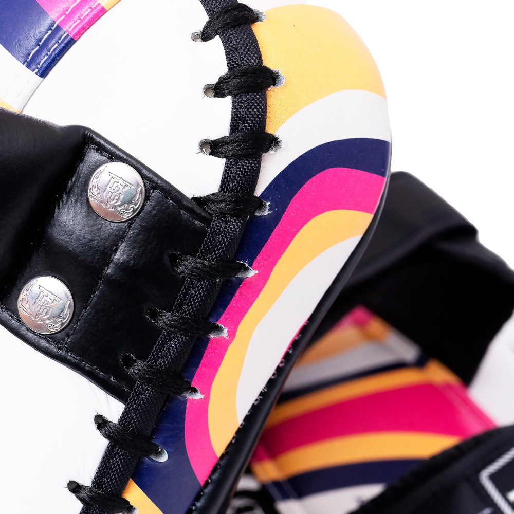 Top King TKKPL-CV "Lava" Тайские Пады Изогнутые Тайский Бокс Розовый