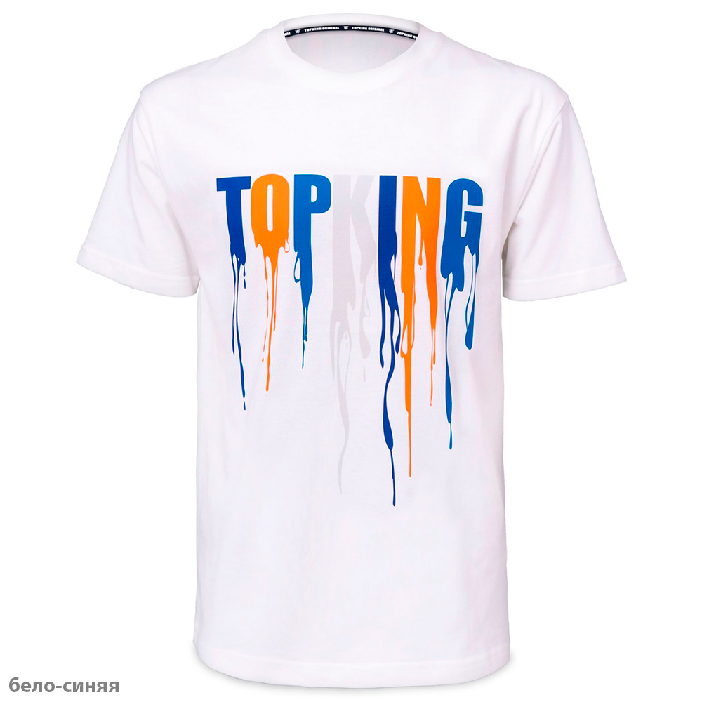 Top King Футболка Тайский Бокс Хлопок Белая TKTSH-036