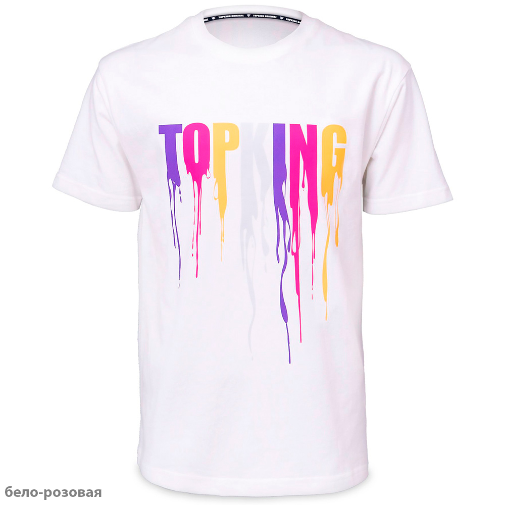 Top King Футболка Тайский Бокс Хлопок Белая TKTSH-036