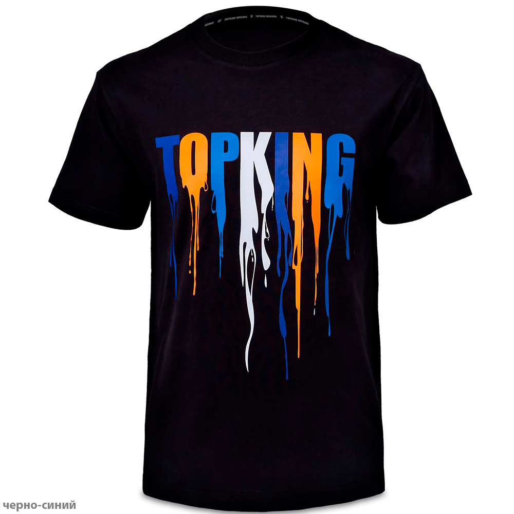 Top King Футболка Тайский Бокс Хлопок Черная TKTSH-036
