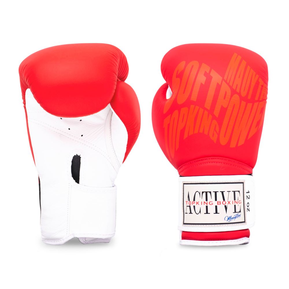 Top King "Active Muay Thai" Боксерские Перчатки Тайский Бокс Lite Красные