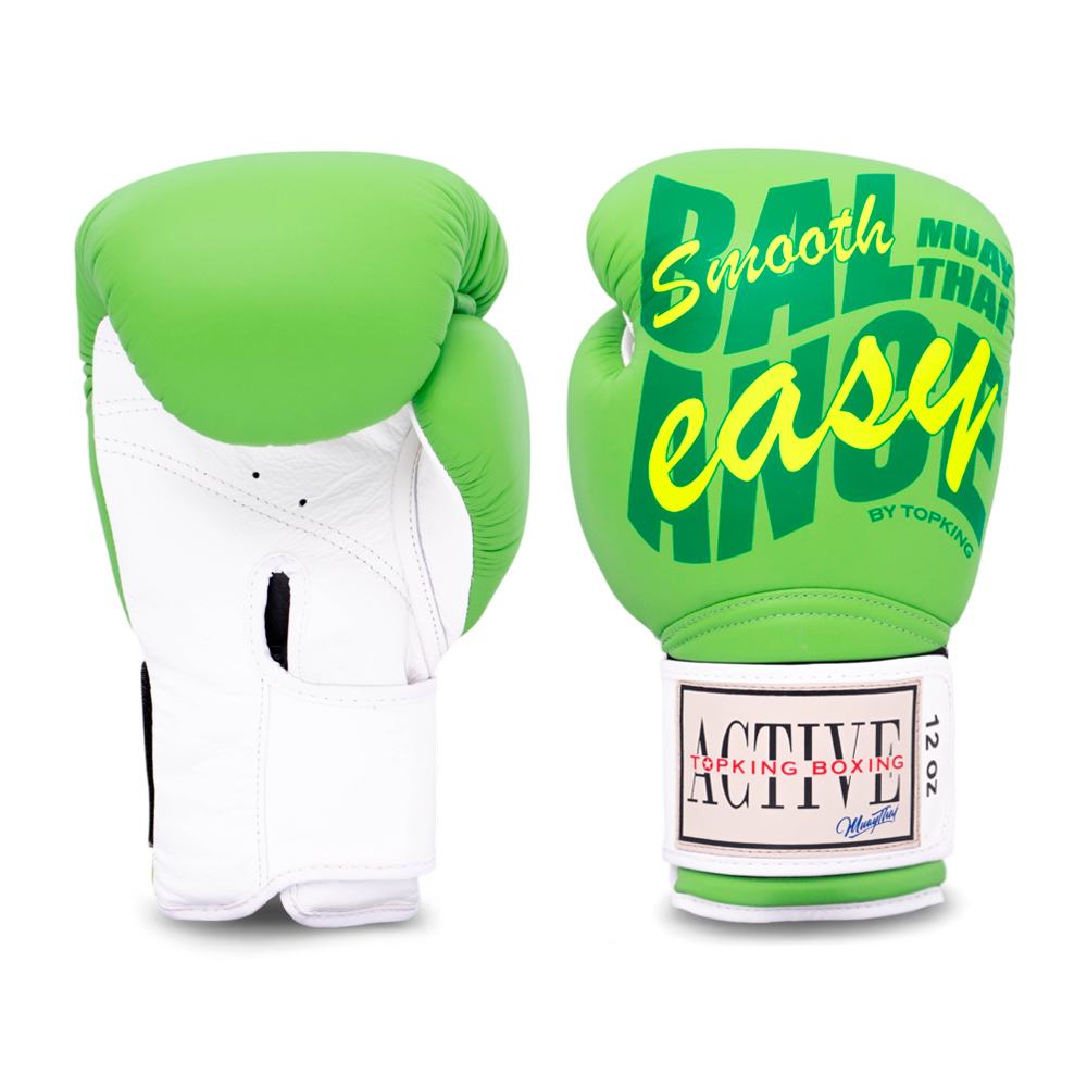 Top King "Active Muay Thai" Боксерские Перчатки Тайский Бокс Зеленые 