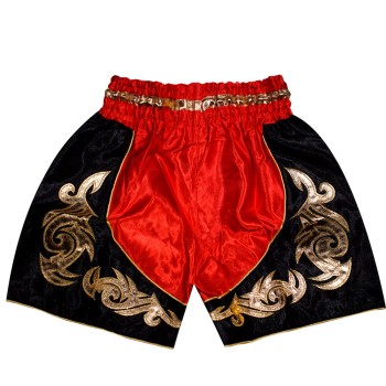 Детские Шорты Тайский Бокс "Thaiboxing" Красные с Золотом