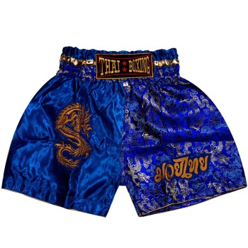 Детские Шорты Тайский Бокс "Thaiboxing" Дракон Синие 