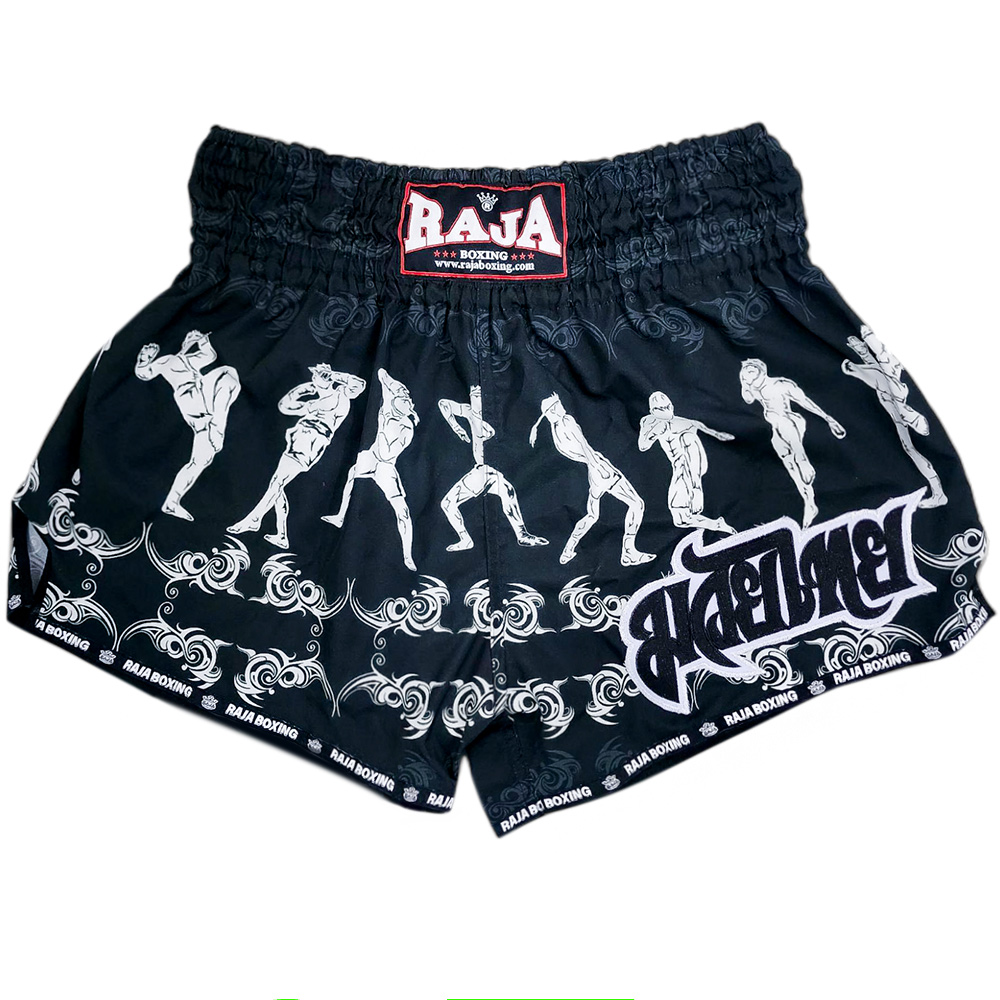 Raja Boxing "Muay Thai Warrior" Шорты Тайский Бокс Черные Размер S