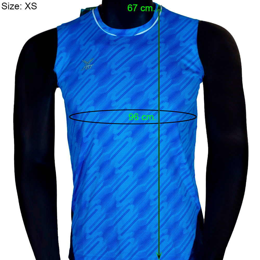 FBT Футболка Тренировочная Тайский Бокс Без Рукавов Синяя