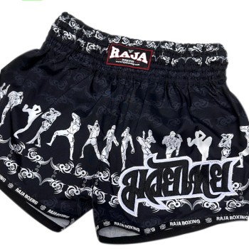 Raja Boxing "Muay Thai Warrior" Шорты Тайский Бокс Черные Размер S