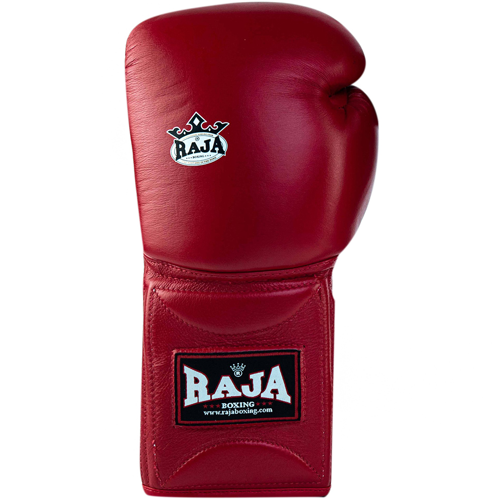 Raja "Pro Boxing" Боксерские Перчатки Тайский Бокс Шнурки Красные