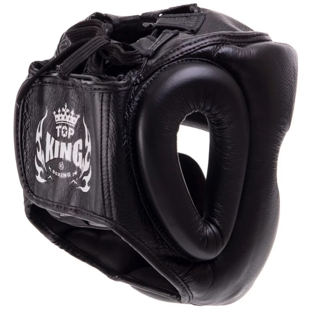 Top King TKHGEC-LV Боксерский Шлем Тайский Бокс "Extra Coverage" Черный