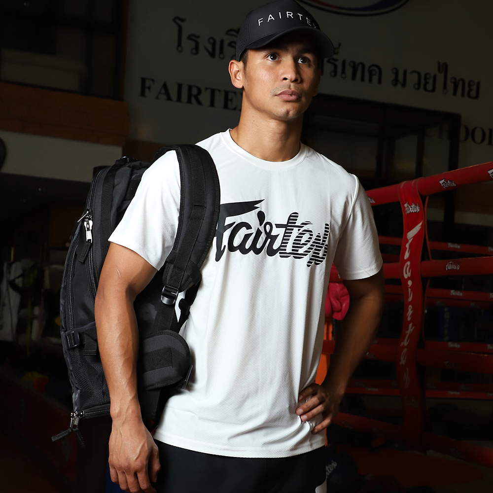 Fairtex TST181 Футболка Тайский Бокс "Signature" Белая 