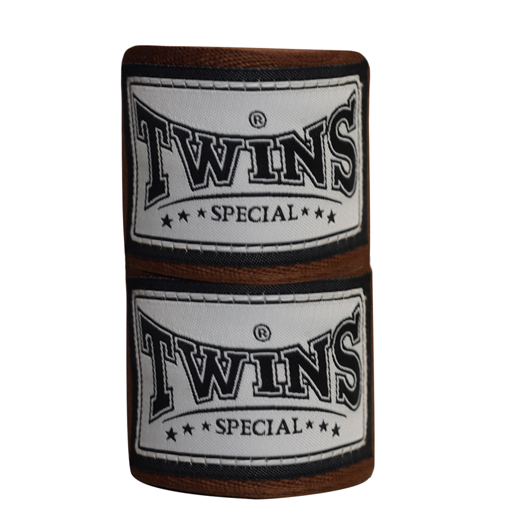 Twins Special CH1 Бинты Боксерские Тайский Бокс Хлопок Коричневые