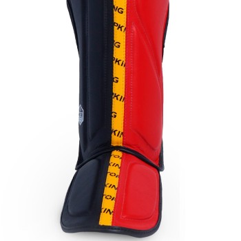Top King "Full Impact Triple Tone" Защита Голени Тайский Бокс Black-Yellow-Red