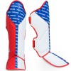 Top King "Full Impact Triple Tone" Защита Голени Тайский Бокс White-Blue-Red