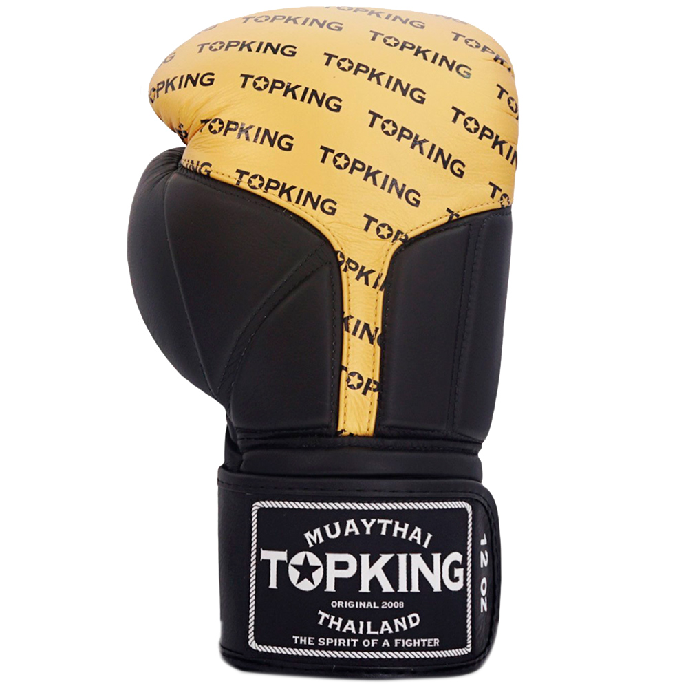 Top King "Full Impact Doble Tone" Боксерские Перчатки Тайский Бокс Gold-Black