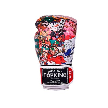 Top King "Japan Culture" Боксерские Перчатки Тайский Бокс Red-White 