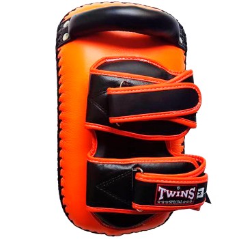 Twins Special KPL12 Пады Тайские "Deluxe" Тайский Бокс Изогнутые Оранжево-Черные