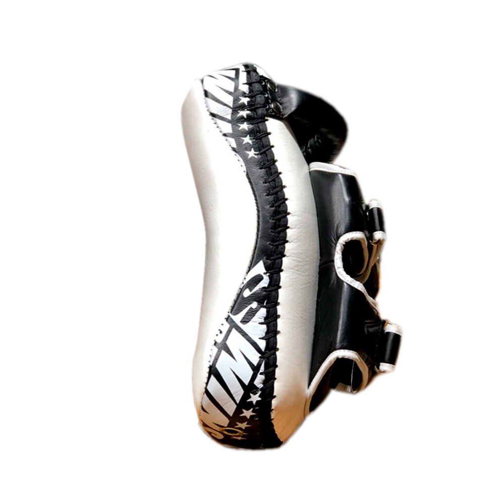 Twins Special KPL12 Пады Тайские "Deluxe" Тайский Бокс Изогнутые Бело-Черные