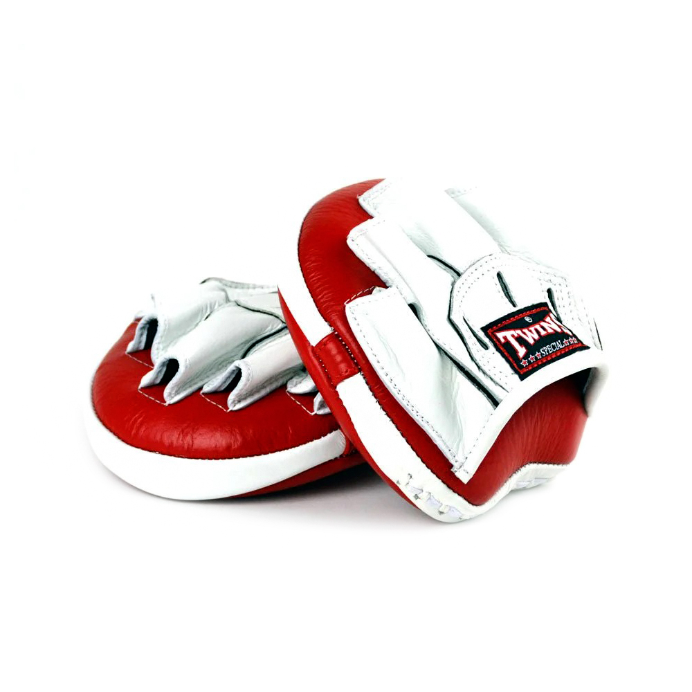 Twins Special PML13 Лапы Боксерские Тайский Бокс Ладошки "Speed Mitts" Красно-Белые