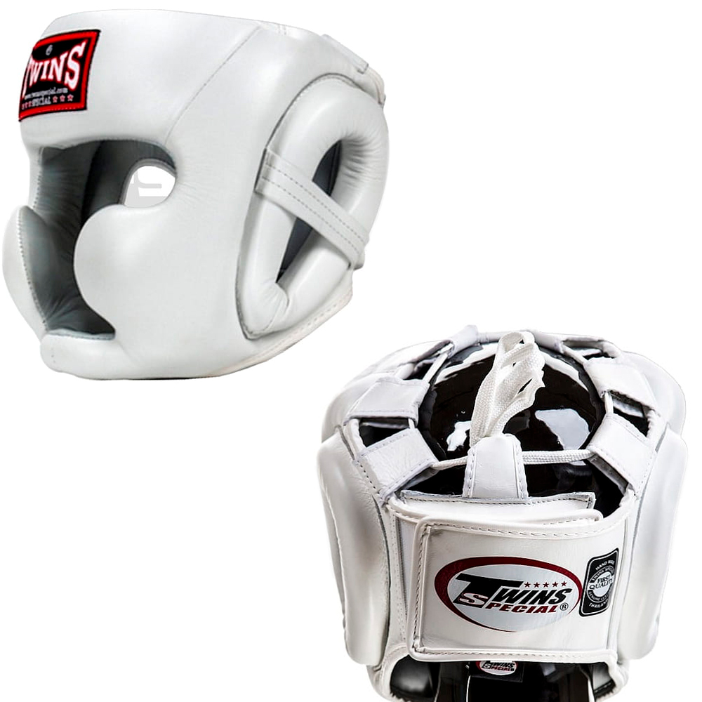 Twins Special HGL3 Боксерский Шлем Тайский Бокс Белый 