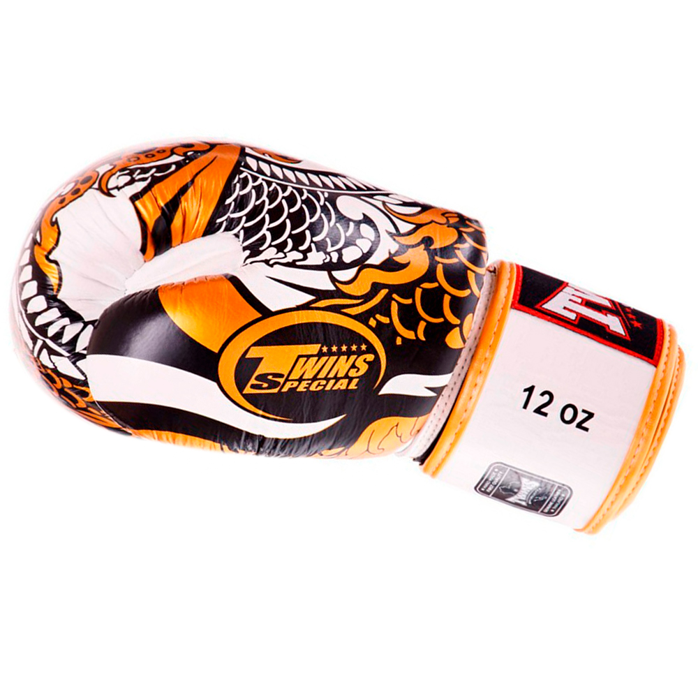 Twins Special FBGVL3-52 Боксерские Перчатки Тайский Бокс "Nagas" Бело-Золотые