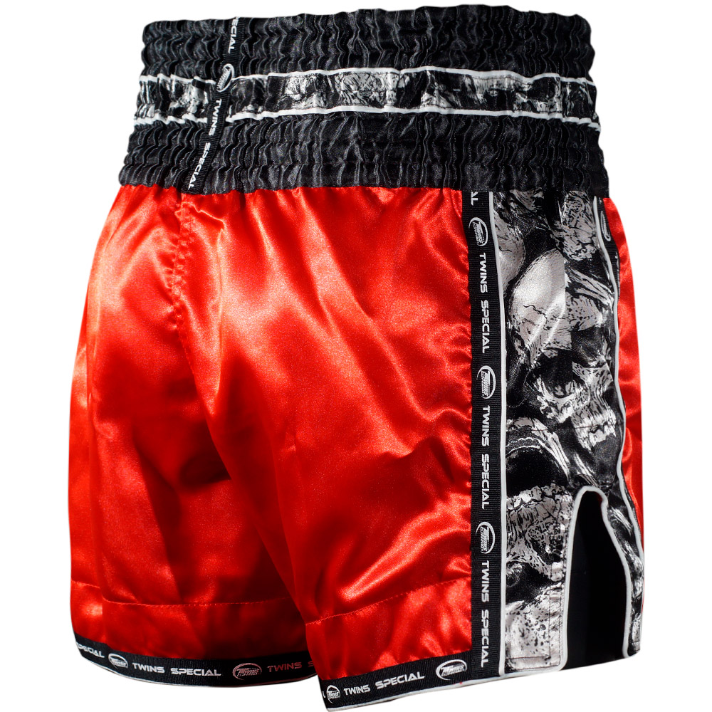 Twins Special TBS-SK1 Шорты Тайский Бокс "Skull" Красные