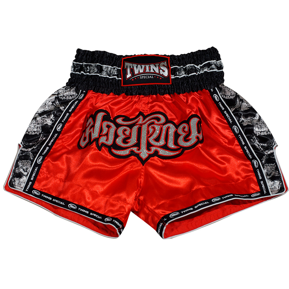 Twins Special TBS-SK1 Шорты Тайский Бокс "Skull" Красные