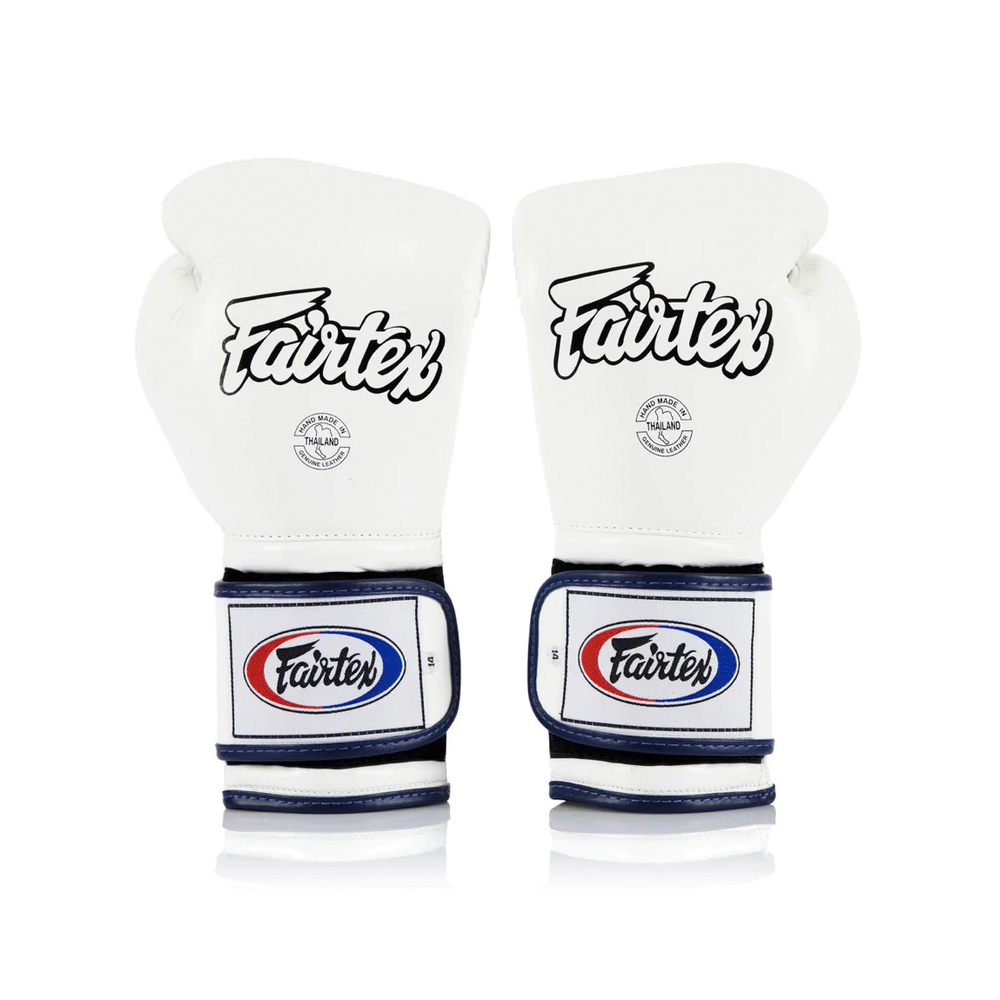 Fairtex BGV9 Боксерские Перчатки Мексиканский Стиль "Heavy Hitter's" Белые