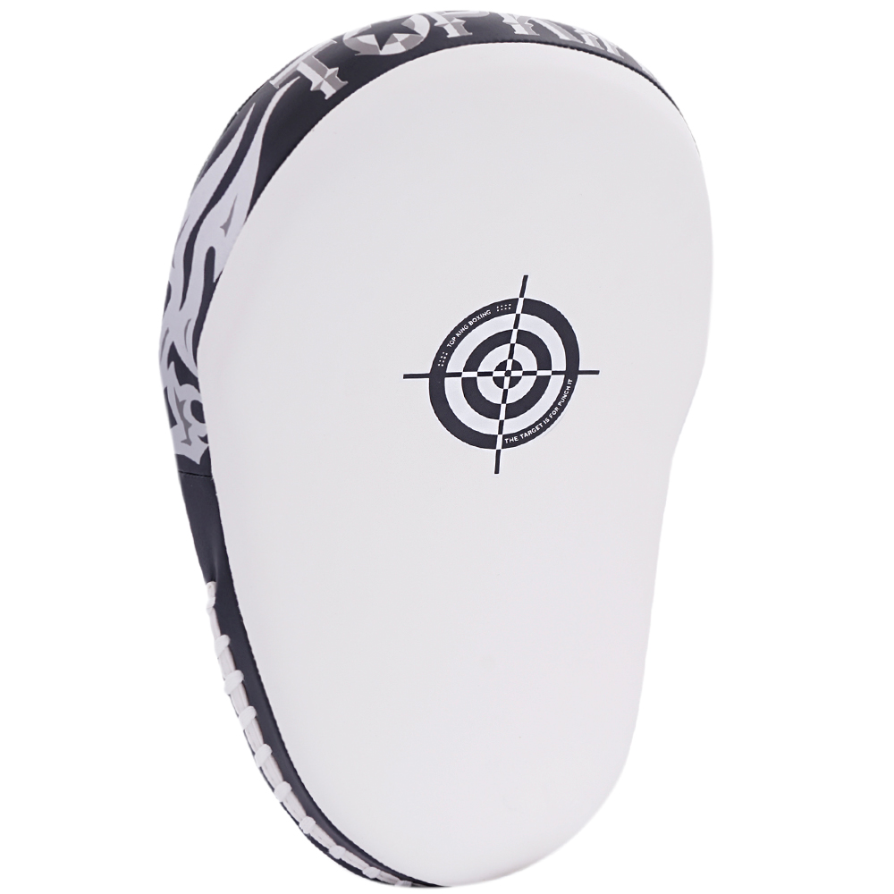 Top King TKFME "Kanok" Лапы Боксерские Тайский Бокс Узор Бело-Черные